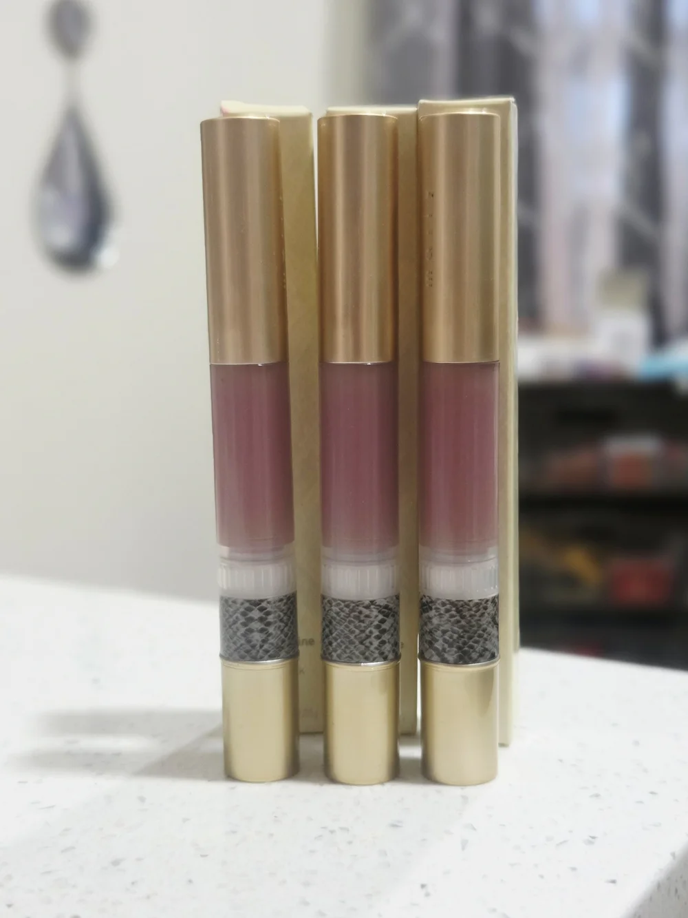 MALLY BEAUTY Set of 3 High Shine LIP GLOSS In Orchid W/boxes